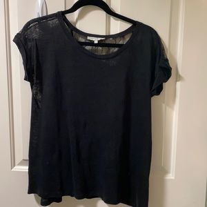 Black lace t shirt